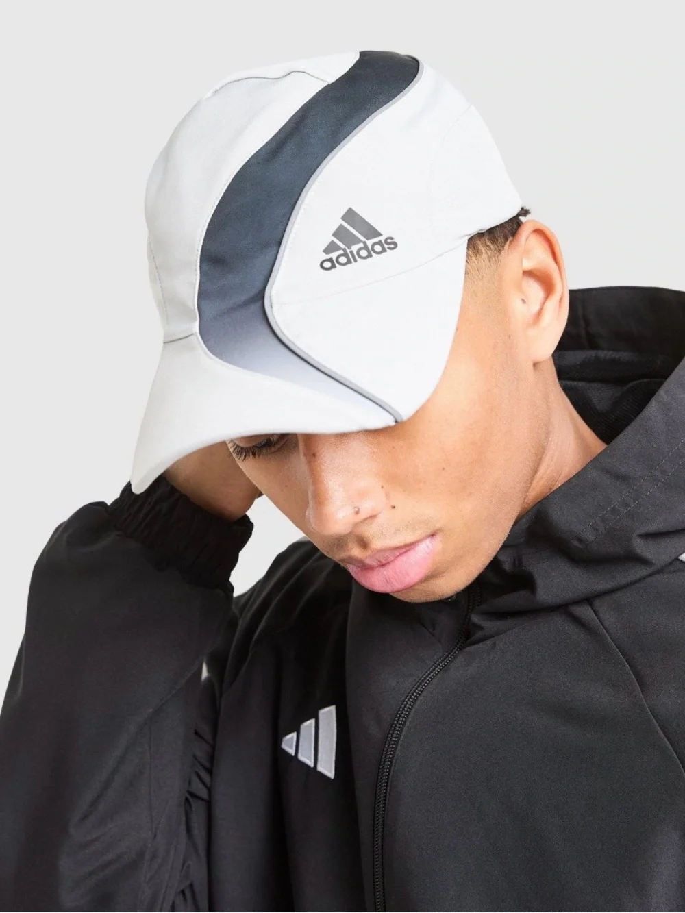 adidas Unisex White & Gray Windbreaker Cap